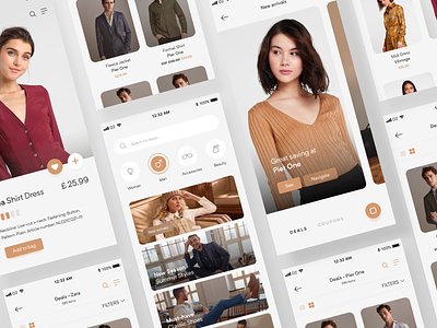 Amstyle - Online Shopping App 👜 app branding clean clothes clothing design fashion flat interface minimalism mobile popular shop shopping ui ux