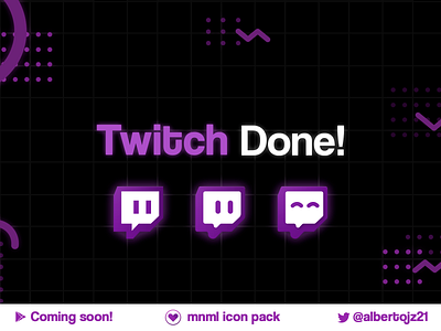 Twitch icon done! - mnml icon pack android app design icon icon pack icon packs icons illustration incoset material design