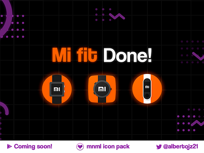 Xiaomi Mi fit icon - mnml icon pack android icon icon pack icon packs illustrator incoset material design product design