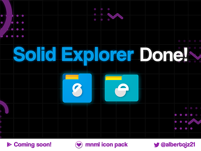 Solid Explorer icon - mnml icon pack android app icon icon pack icon packs illustrator incoset material design product design