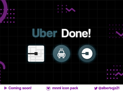 Uber icon - mnml icon pack android design icon icon pack icon packs icons illustrator incoset material design photoshop product design uber uber app icon uber icon