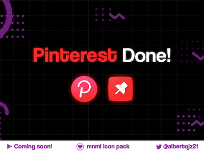 Pinterest icons - mnml icon pack