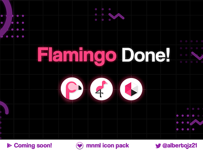Flamingo icons - mnml icon pack android app flamingo app icon flamingo icon icon icon pack icon packs icons illustrator incoset material design mnml mnml icon pack product design