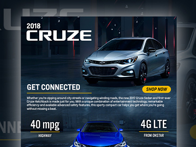 Chevrolet Cruze Landing Page auto automotive marketing car car dealership chevrolet cruze landing page marketing mockup