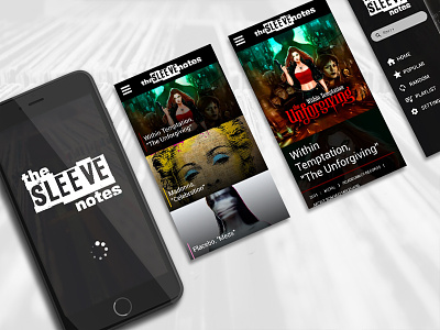 The Sleeve Notes - App Concept app branding invision logo mobile music studio ui ux
