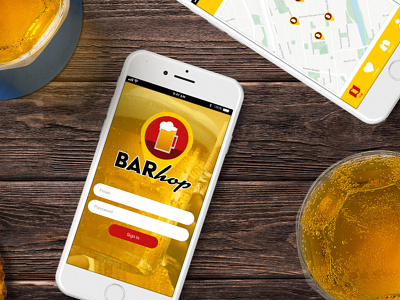 Barhop - App Login alcohol app app design artboard studio bar beer figma interaction mobile mockup ui ux