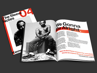Kendrick Lamar Magazine Spread editorial design kendrick lamar layout magazine music music design typography zine