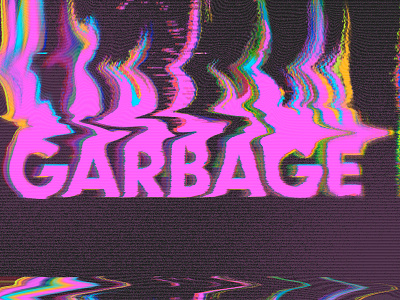 Garbage - Glitch Logo band color garbage glitch logo music noise screen