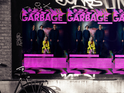 Garbage - Summer 2019 Tour Poster band design garbage glitch glitch art marketing mockup music poster print tour