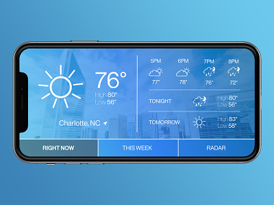 DailyUI #37 - Weather app dailyui interface mobile mockup ui ux weather