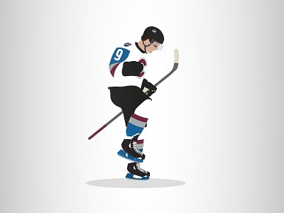 Matt Duchene avalanche colorado hockey illustration minimalist nhl player vector