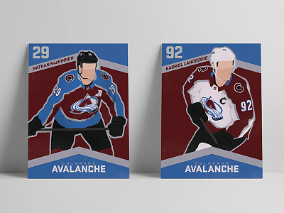 Colorado Avalanche Player Posters avalanche colorado hockey illustrated nhl poster sports vector