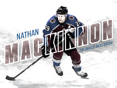 Nathan MacKinnon avalanche colorado hockey nhl photoshop type typography