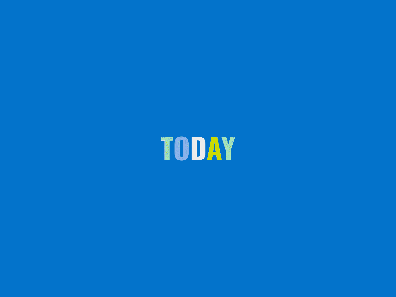 TODAY Typography Animation by ByFarr Design House on Dribbble