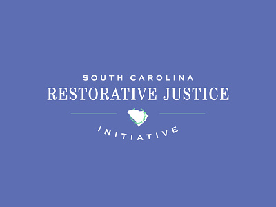 SC Restorative Justice Initiative Logo barbed wire brand branding carolina crest identity laurel leaf leaves logo logo mark sc sc mark south carolina wire