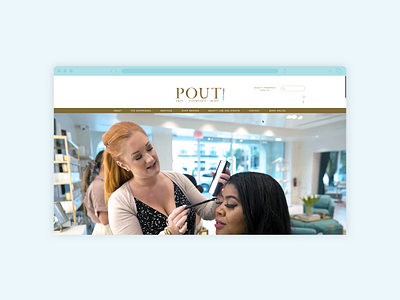 POUT Website aesthetics beauty cosmetic development ecommerce makeup pout shopify skincare store store website typography ui ux web web design website website design