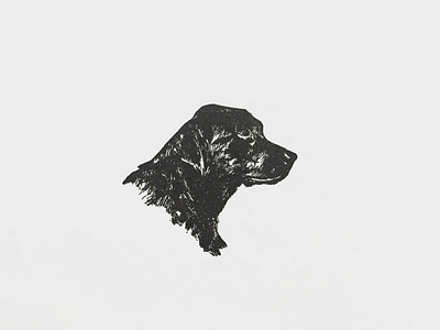 Letterpress dog icon