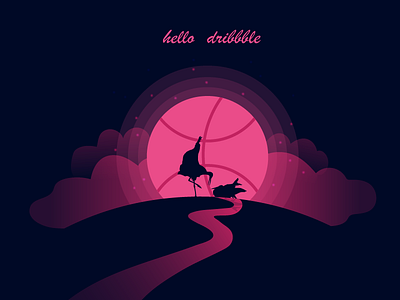 Hello Dribbble! illustration