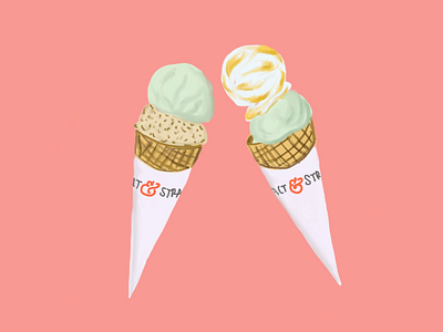Salt & Straw Ice Cream design illustration procreate