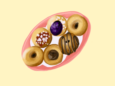 Pip's Doughnuts design illustration procreate