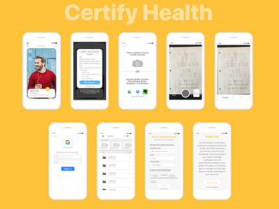 Bumble App Certify Health Feature adobe xd dating app illustrator cc product design uidesign ux design