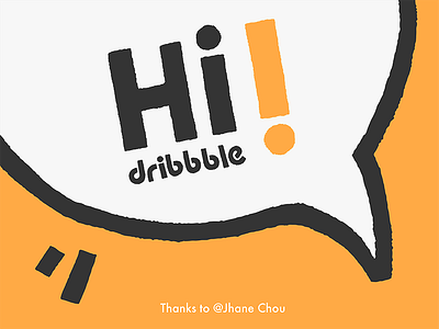 Hi dribbble dribbble handdraw hello hi illustration type