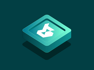 Game Technology Emblem 3d branding design icon illustration vector