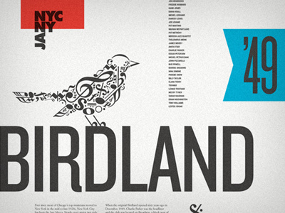 Birdland jazz poster