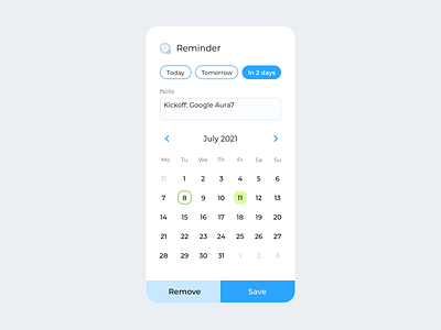 Reminder design reminder ui