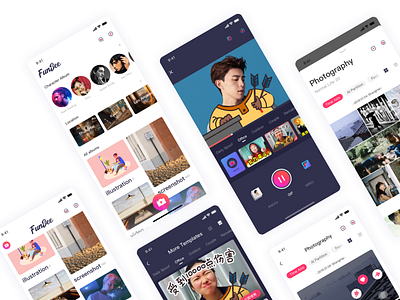 Album management App app clean dark design photo photohgraphy ui ux