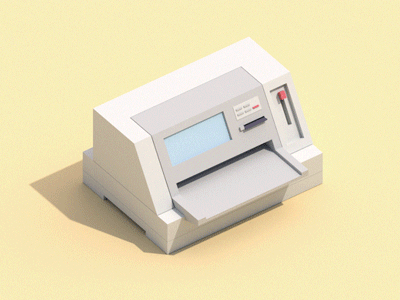 practice2 animation c4d cute funny gif printer