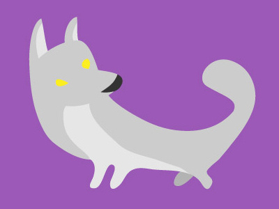 Wolf 2d illustration vector wolf