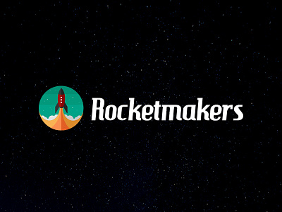 Rocketmakers Logo Redesign flat design flat illustration logo logo redesign rocket space