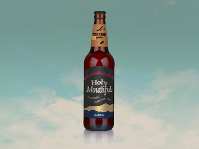 Holy Mouthful Beer for High Flying Brewers beer bottle label