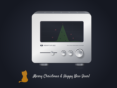 Merry Christmas & Happy New Year! branding design figma illustration monitor postcard vector