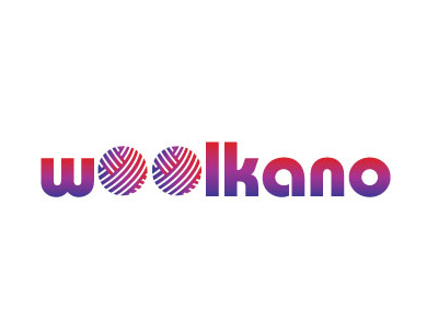 Woolkano Logo branding gradient logo wool