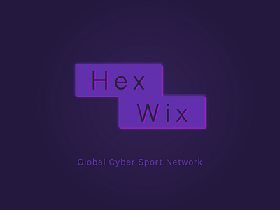 Hex Wix Global Cyber Sport Network branding cyber game gamers logo network sport