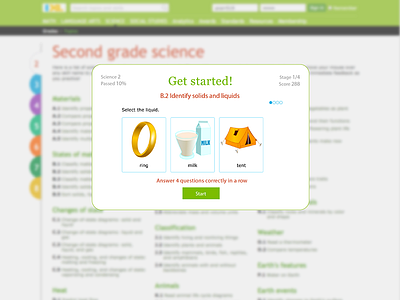 Challenge Screen for IXL Learning challenge e learning education ixl learn screen