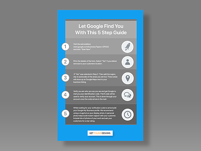 Step Guide Infografic blue gray infographic step guide