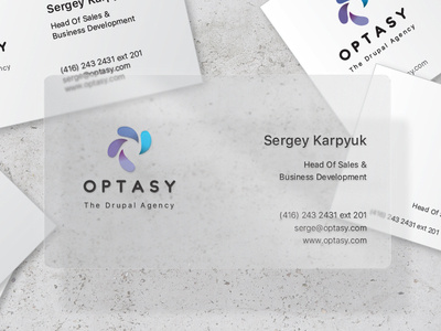 OPTASY Business Card brandidentity branding businesscard design plastic presentation transparent typograpghy