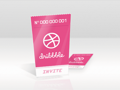 2 Invites dribbble invitaion perspective ticket two