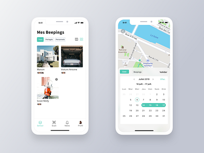Booking and date picker application booking data date datepicker ios ios12 iphonex map search ux