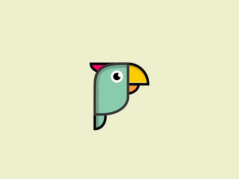 parrot logo by Alya Femile on Dribbble