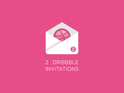 2 Invitations best dribbble icon invitation invitations invite invites logo