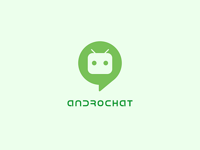 ANDROIDCHAT android best character chat communication icon logo logos monogram mscot robot