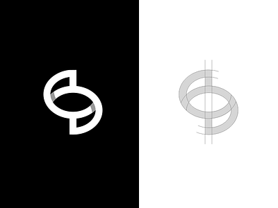 S MONOLINE best goldenratio icon illustration initial initials logo logos monogram monoline pictogram s