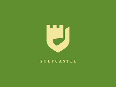 golf castle building castle golf icon illustration logo logos monogram monoline pictogram sport stickgolf