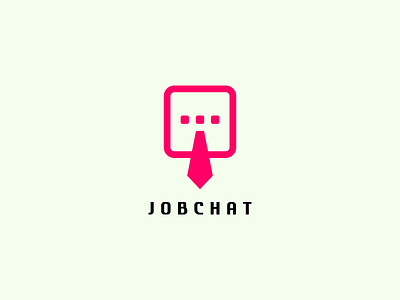 job chat chat icon illustration job logo logos monogram monoline pictogram square tie