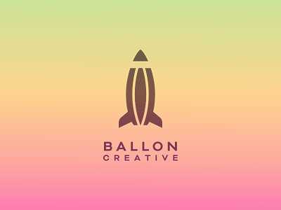 balloon creative balloon creative full color icon logo logos monogram monoline pencil