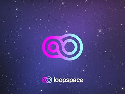 loop space galaxy icon infinity logo logogram logos loop monogram monoline sky space